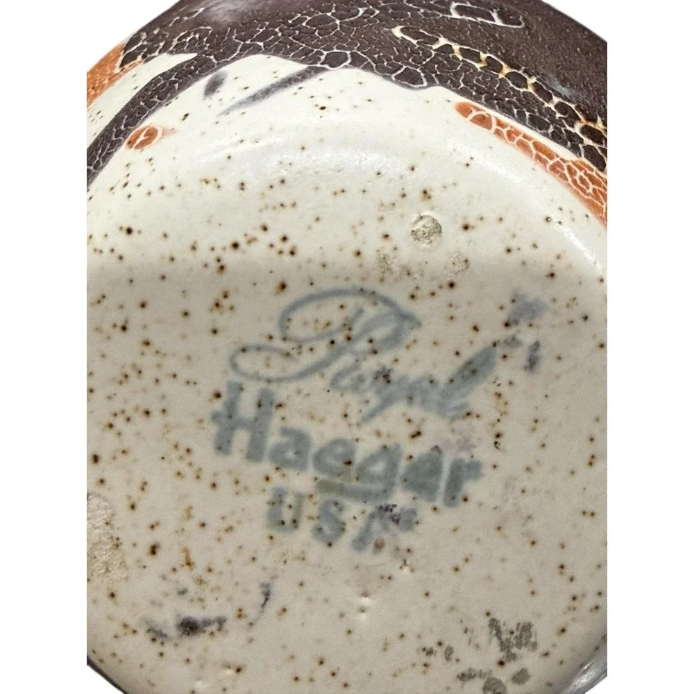 Royal Haeger Earth Wrap Vase Lava Glaze Ceramic MCM Vintage Textured‎ 6